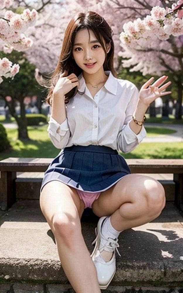 女子大生お花見パンチラ画像集 サンプル2ページ目