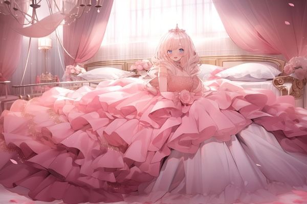【ドレス美少女39】ピンクの夢に包まれて――華麗なるドレスの少女たち サンプル1ページ目