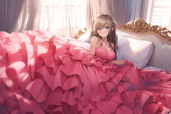 【ドレス美少女39】ピンクの夢に包まれて――華麗なるドレスの少女たち サンプル2ページ目