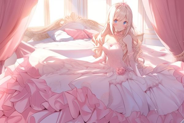 【ドレス美少女39】ピンクの夢に包まれて――華麗なるドレスの少女たち サンプル3ページ目