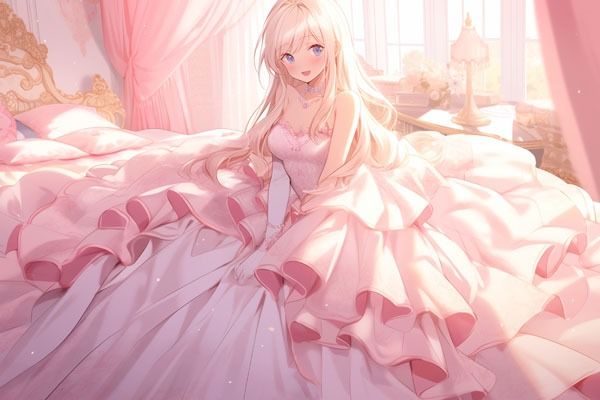 【ドレス美少女39】ピンクの夢に包まれて――華麗なるドレスの少女たち サンプル4ページ目