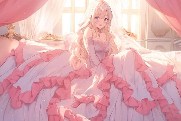 【ドレス美少女39】ピンクの夢に包まれて――華麗なるドレスの少女たち サンプル5ページ目