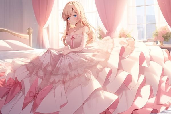 【ドレス美少女39】ピンクの夢に包まれて――華麗なるドレスの少女たち サンプル6ページ目