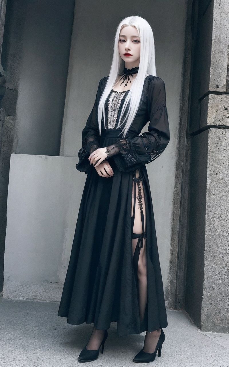 AI美女写真集┃黒スカートの美女 サンプル4ページ目