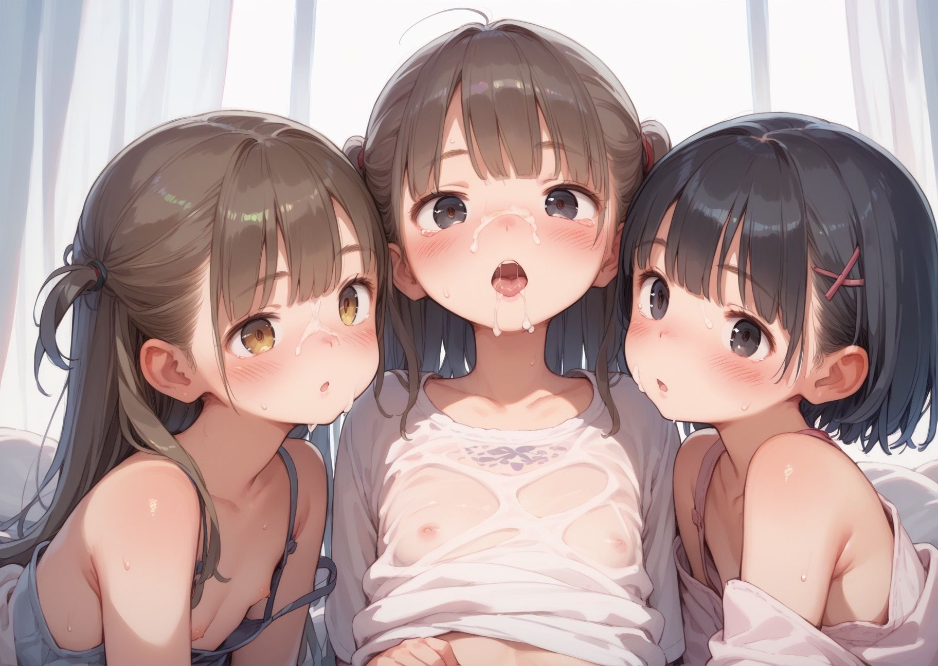 寝取られ三姉妹 学園ロリハーレム 生意気妹に種付セックス つるぺたおっぱいに魅了されて中出しが止まらない！ サンプル2ページ目