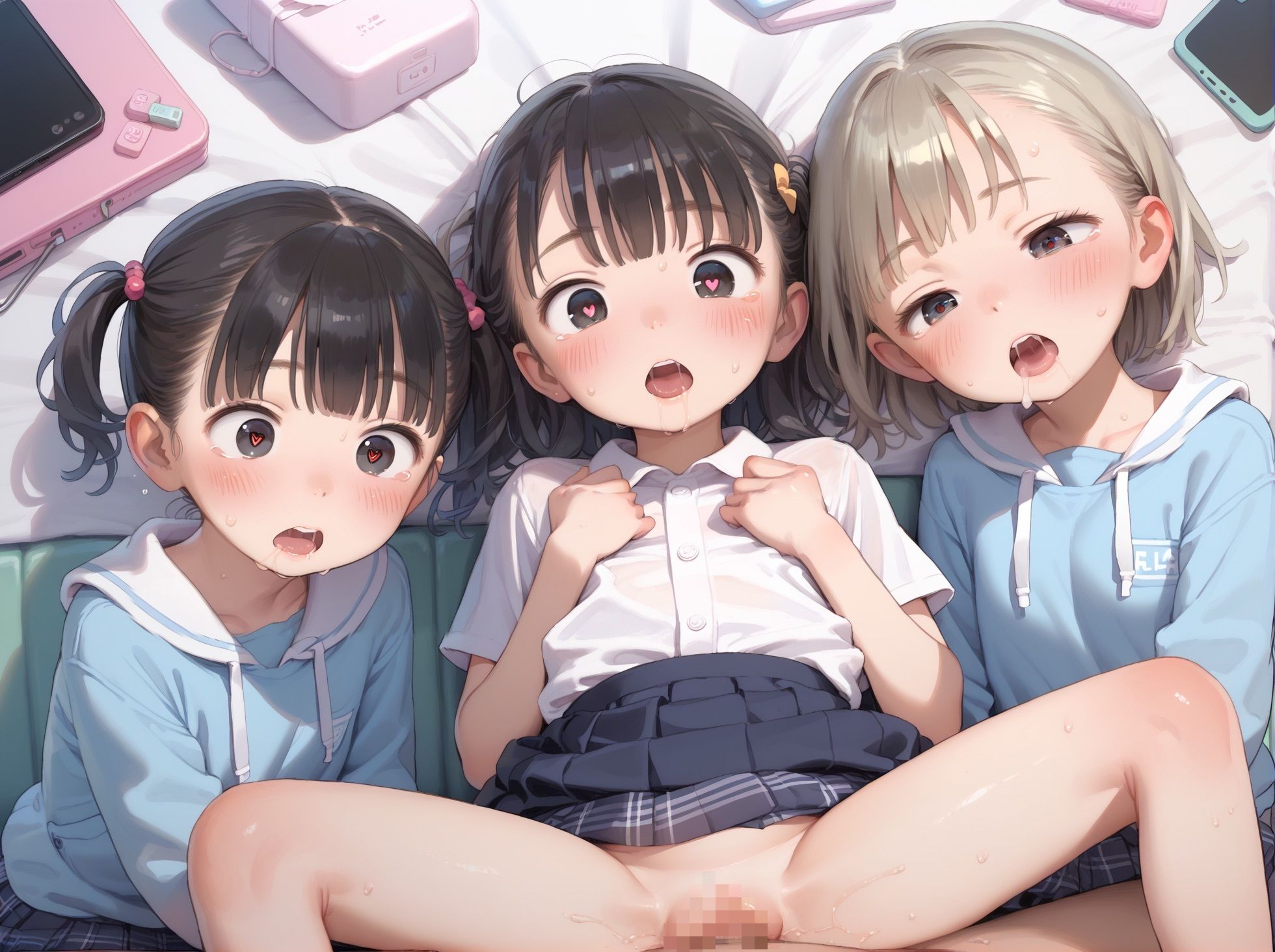 寝取られ三姉妹 学園ロリハーレム 生意気妹に種付セックス つるぺたおっぱいに魅了されて中出しが止まらない！ サンプル9ページ目