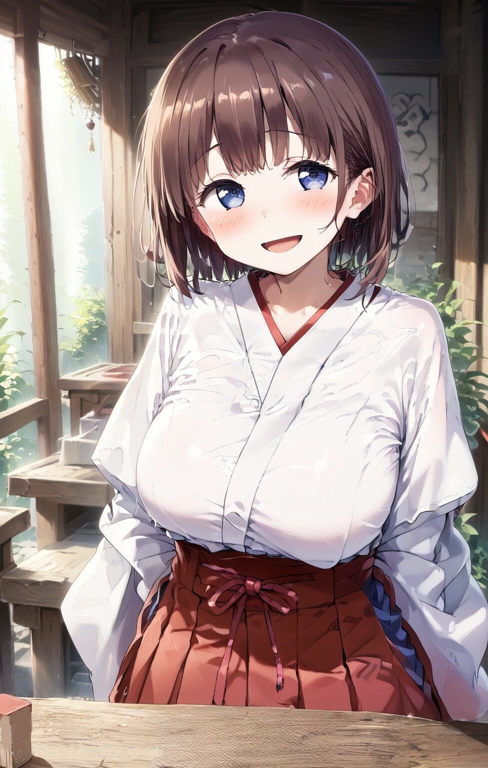 あ○ちゃんのたわわ巫女 サンプル1ページ目