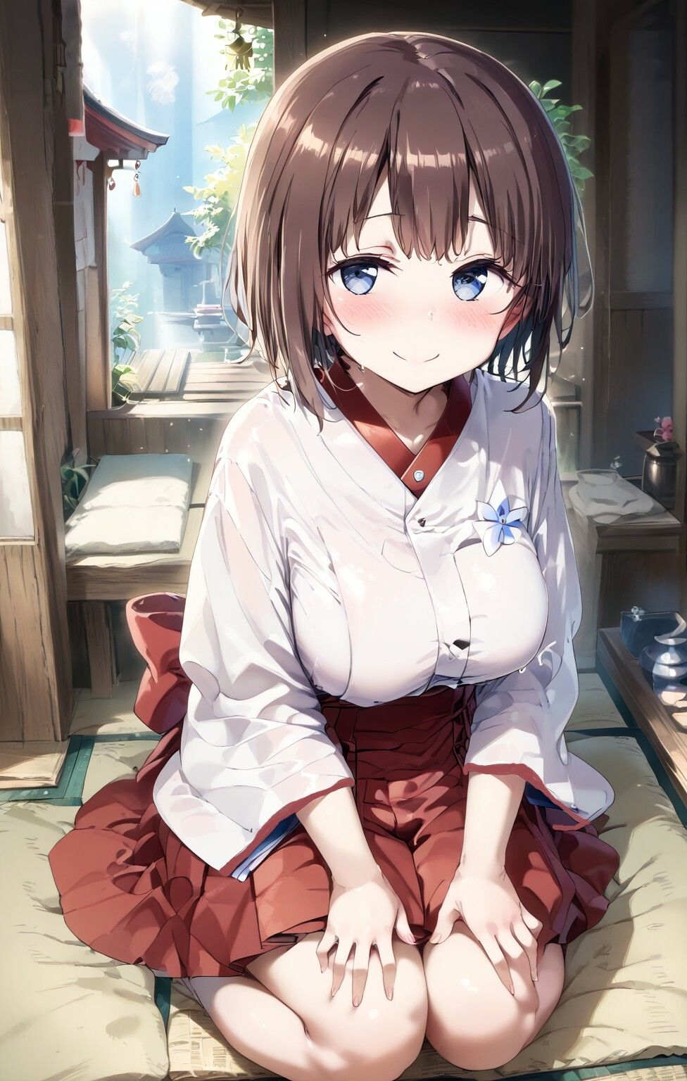 あ○ちゃんのたわわ巫女 サンプル2ページ目