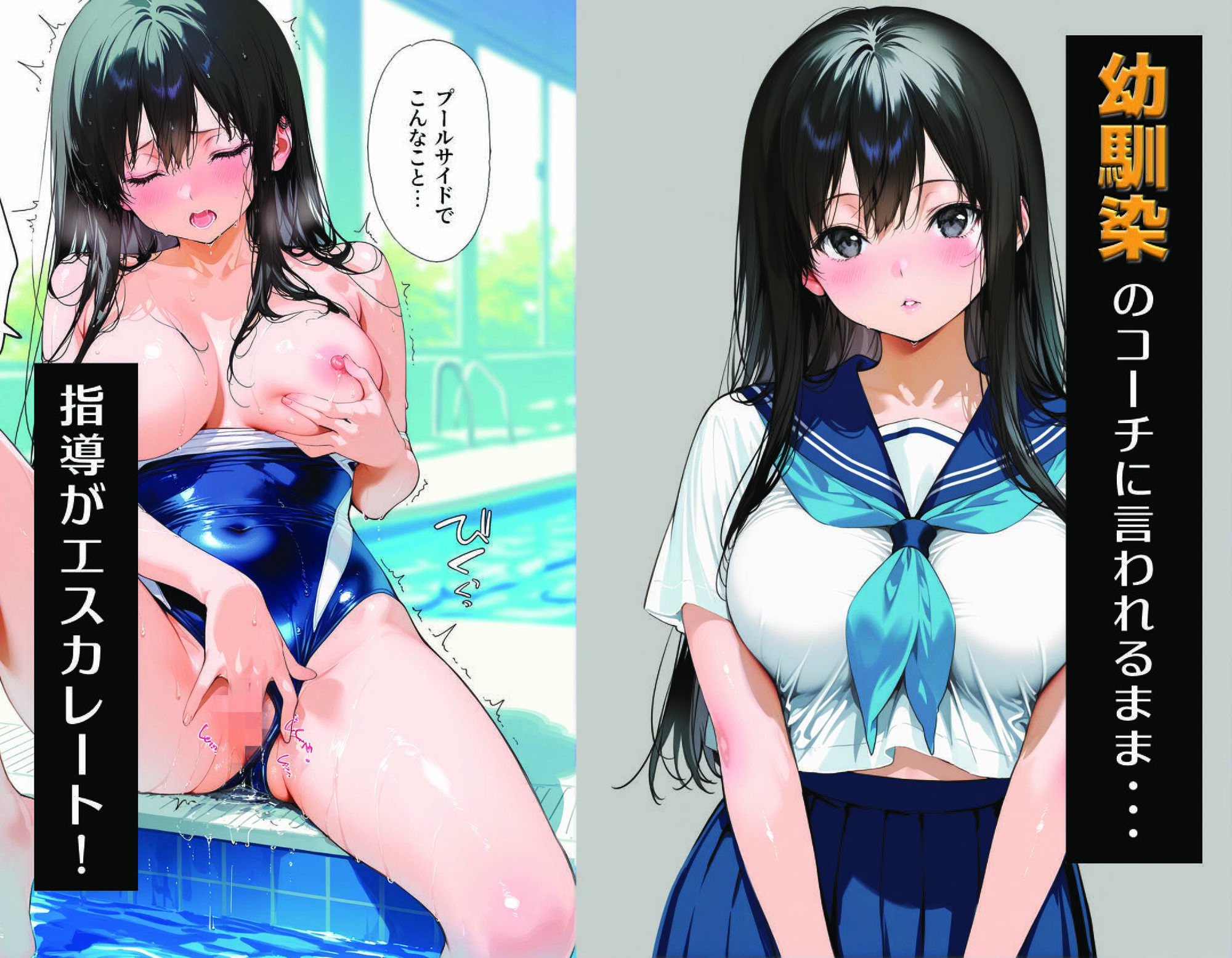 ガチハメ中出し水泳部 幼馴染編 サンプル1ページ目