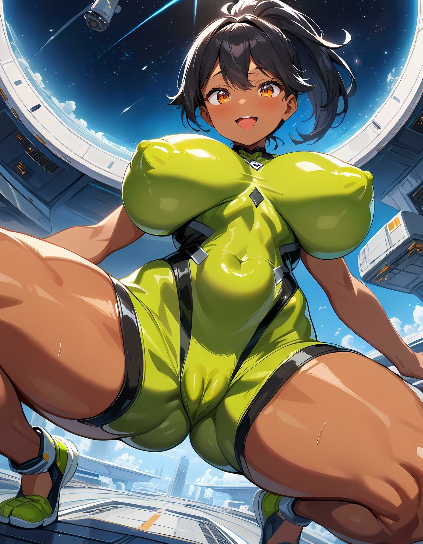 褐色ボディスーツイラスト集 サンプル7ページ目