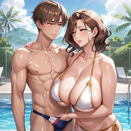 爆乳人妻の逆ナン淫乱旅行〜水着に手を入れアソコを優しく握る人妻〜 サンプル3ページ目