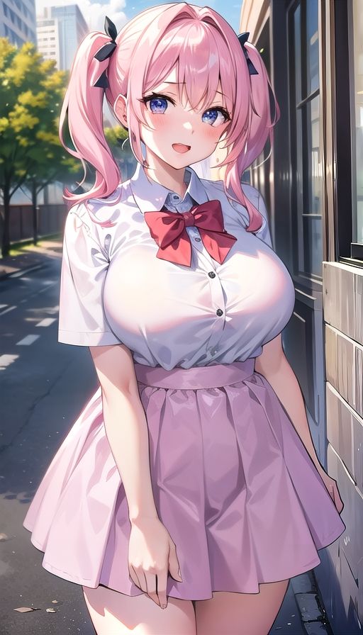 桃色髪巨乳娘ホテル サンプル1ページ目