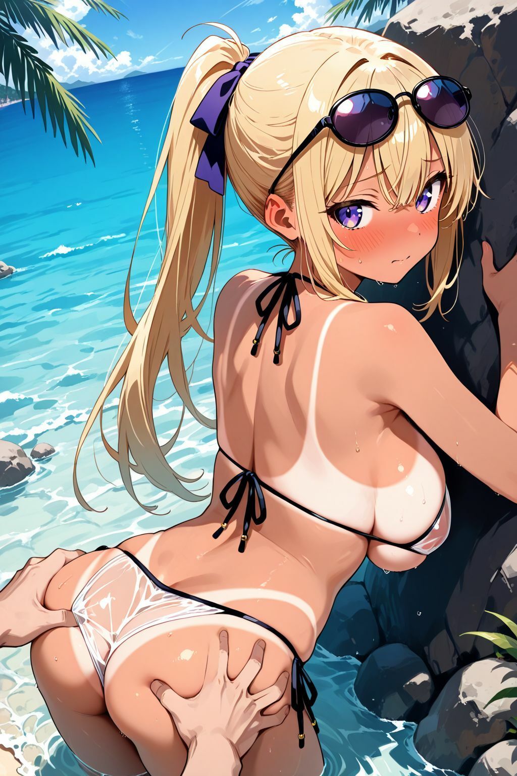 巨乳な黒ギャルとビーチでナンパSEXした件 サンプル1ページ目