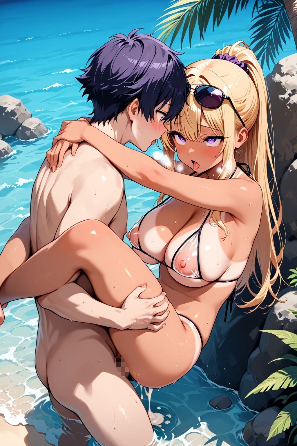 巨乳な黒ギャルとビーチでナンパSEXした件 サンプル4ページ目