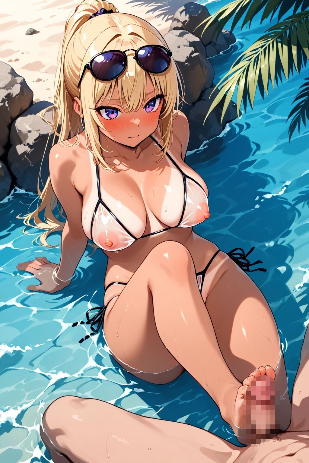 巨乳な黒ギャルとビーチでナンパSEXした件 サンプル5ページ目