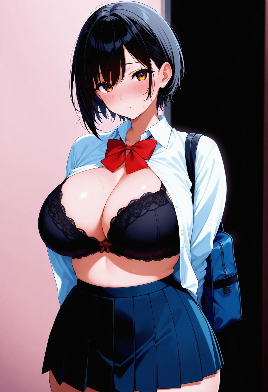 清楚で爆乳女子校生の彼女を種付け孕ませ サンプル4ページ目