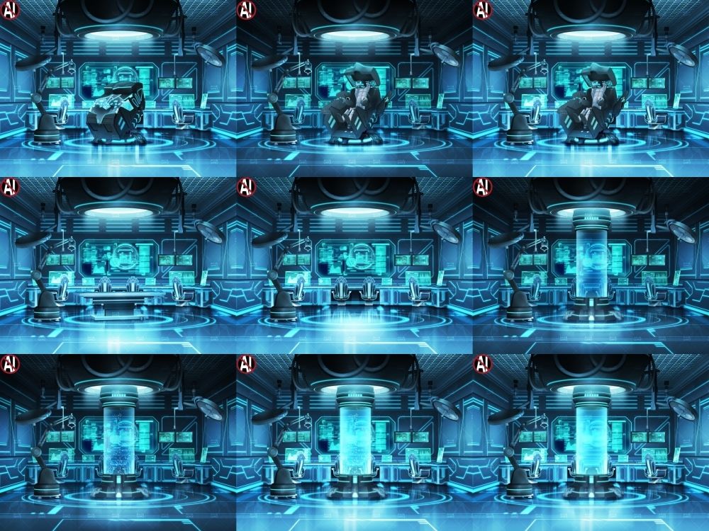 みにくる背景CG素材集R『未来編』part02-Blue×Black-A サンプル2ページ目