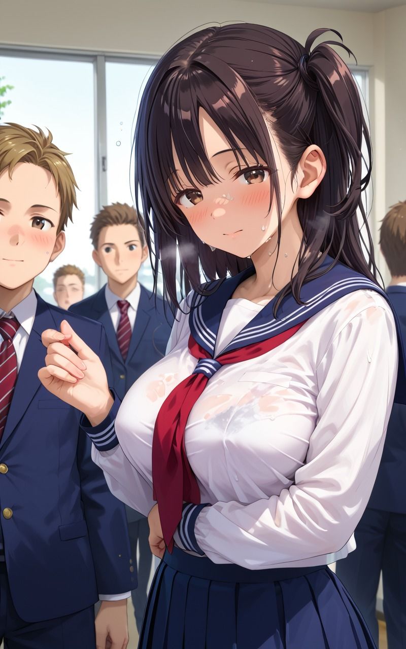 巨乳女子校生の誘惑〜処女だけどいいかな？ サンプル1ページ目