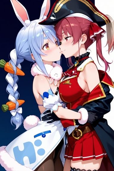 【エロライブ】ぺこマリ百合プレイ サンプル1ページ目