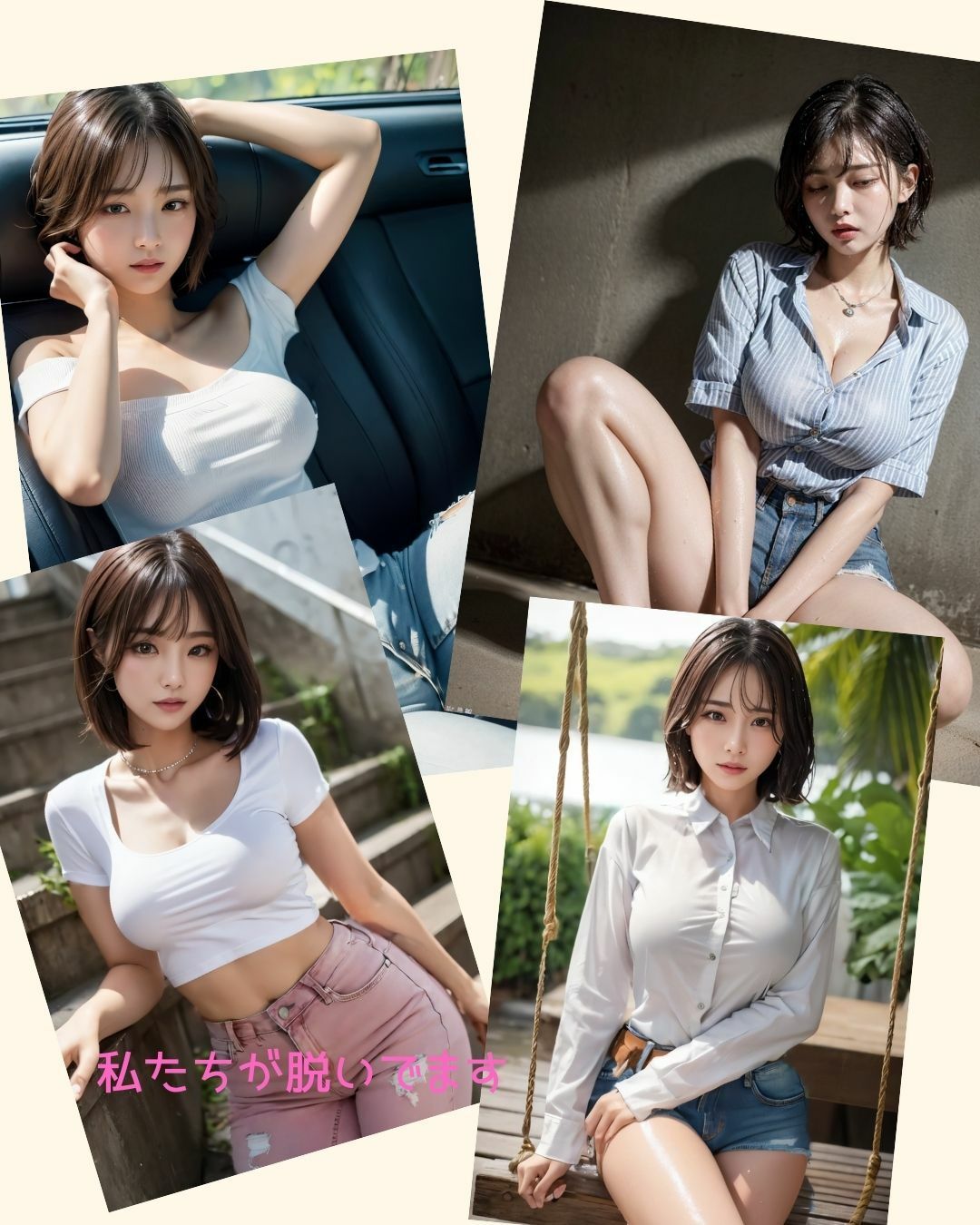 美女のもっと下が見たいんです！Vol.10｜濡れて感じる美女編 サンプル4ページ目