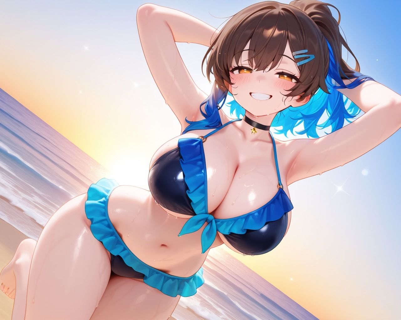 種付け専用リゾートで爆乳ビッチに大量ぶっかけ サンプル3ページ目
