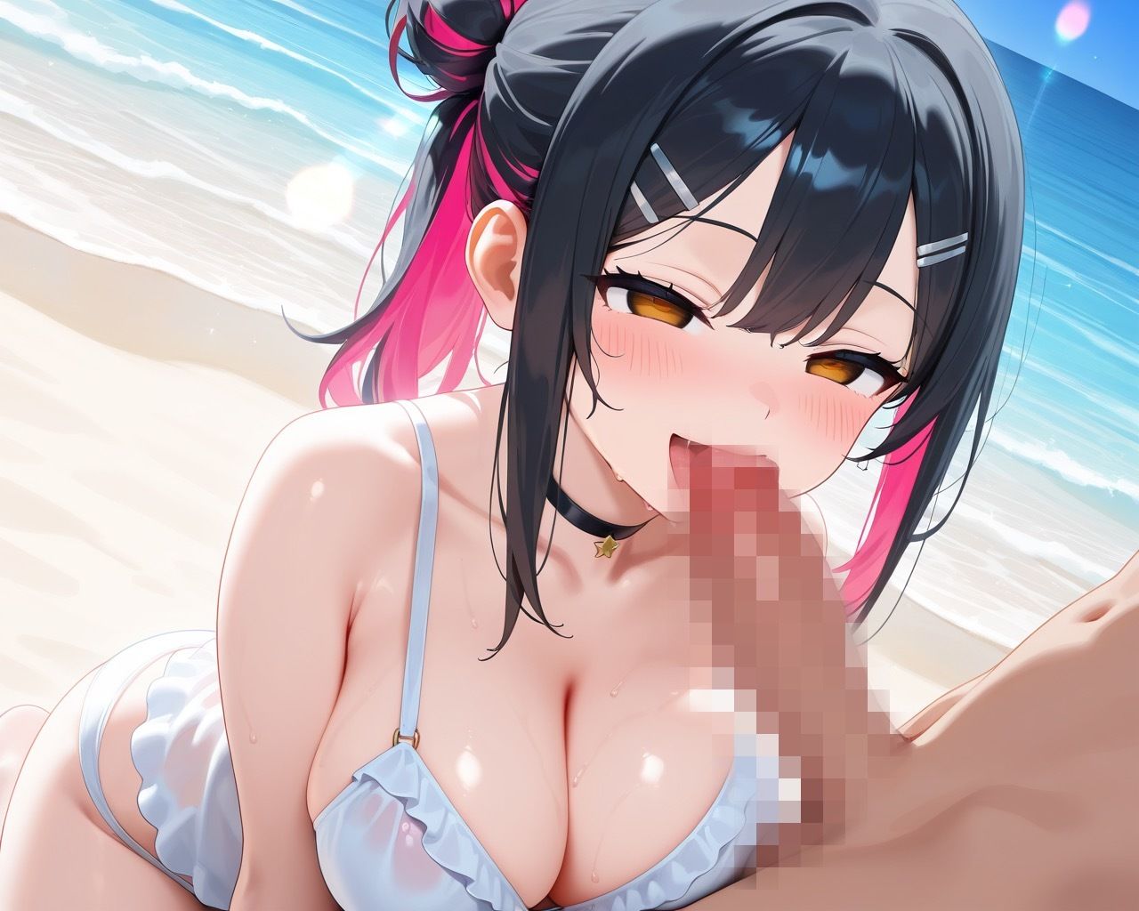種付け専用リゾートで爆乳ビッチに大量ぶっかけ サンプル6ページ目