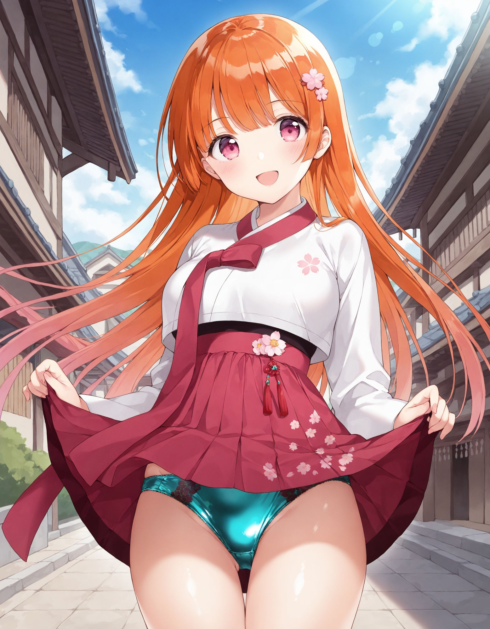 韓服でパンチラ サンプル6ページ目
