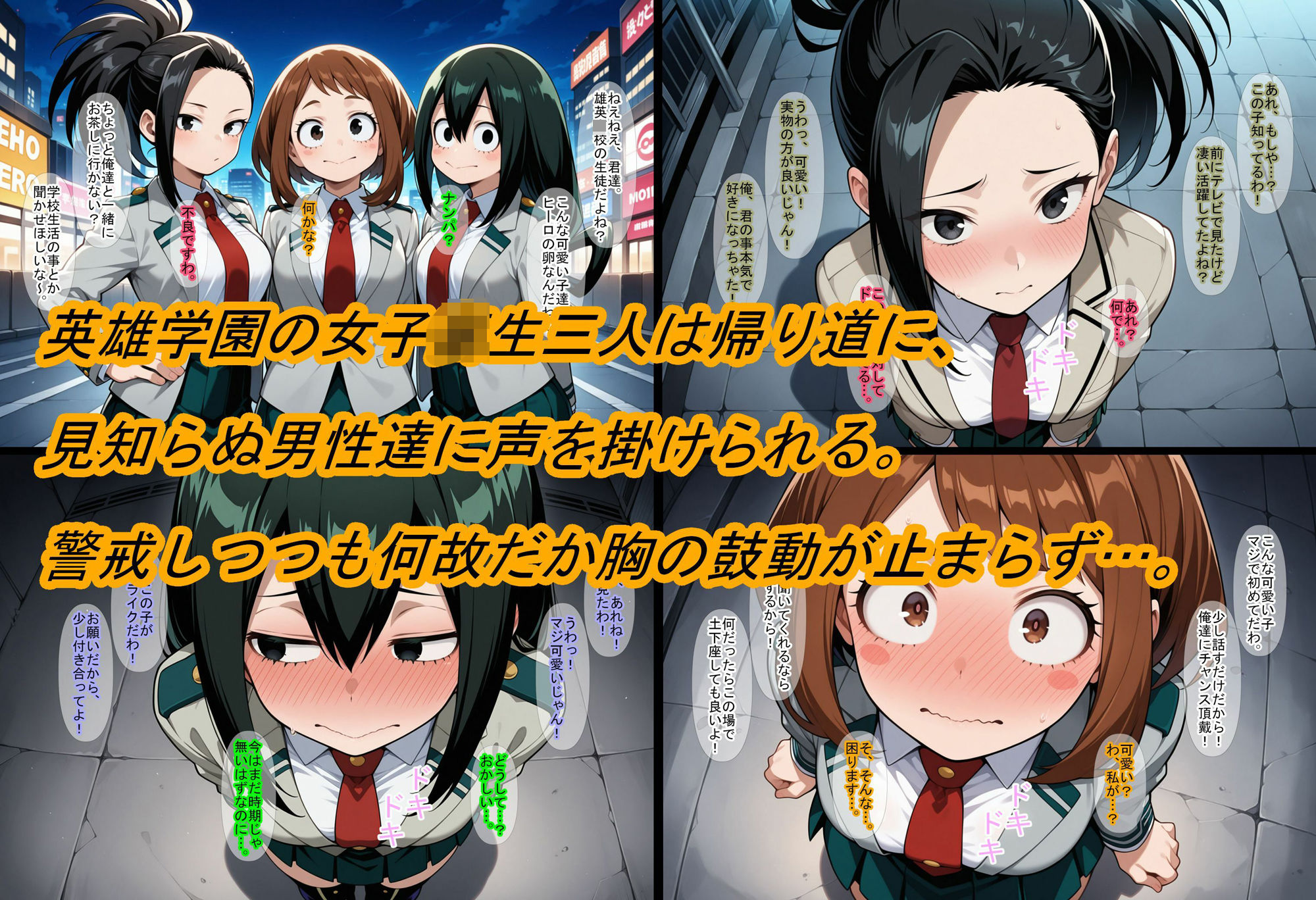 【ヒロ〇カ】メスを発情させる個性でJKヒーローがAV墜ち サンプル1ページ目