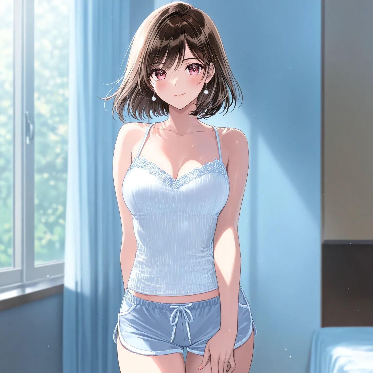 キャミソールとショートパンツの美女 サンプル1ページ目