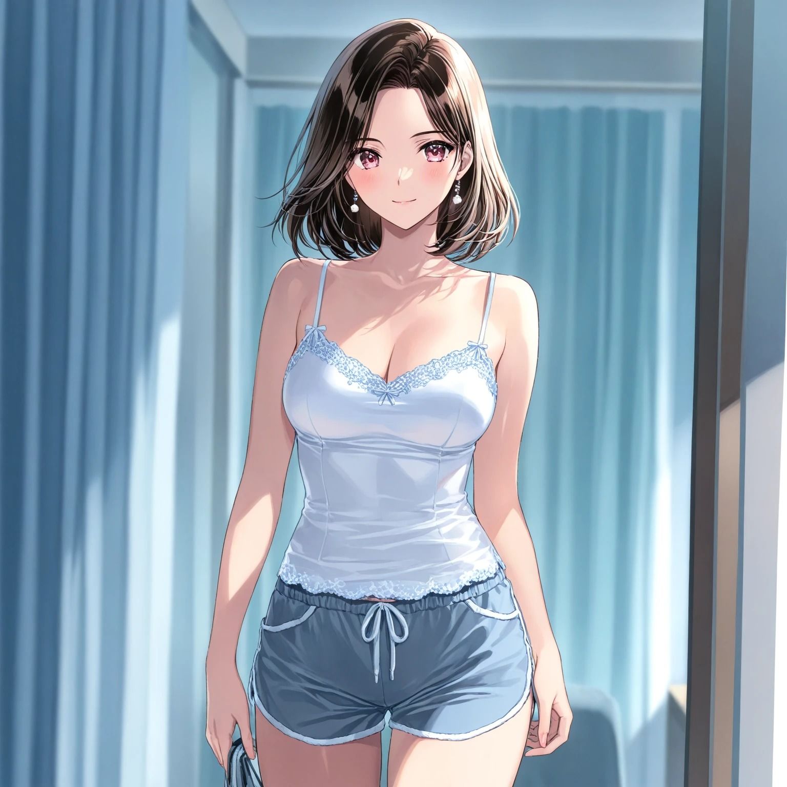 キャミソールとショートパンツの美女 サンプル5ページ目