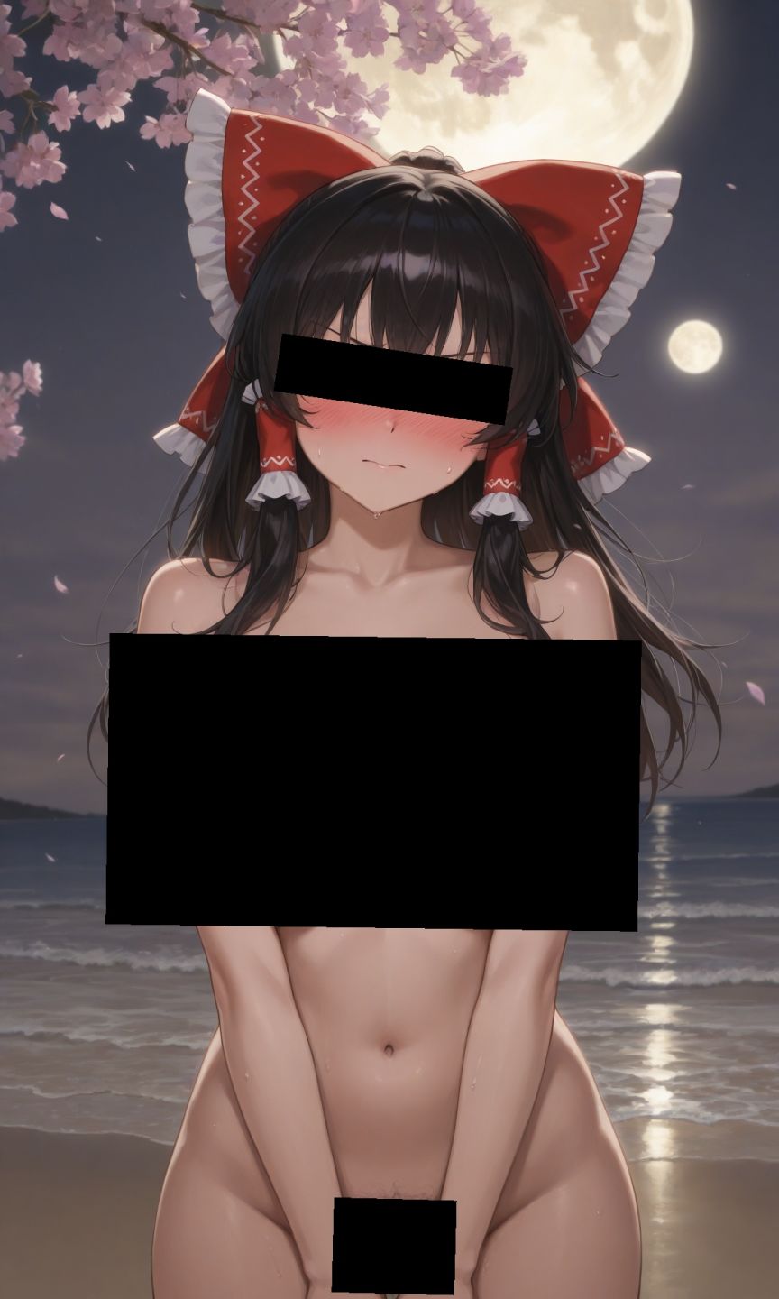 魔理沙は霊夢のえっちな写真を撮りたいようです。vol.27〜春の砂嵐の夜の海編〜 サンプル1ページ目
