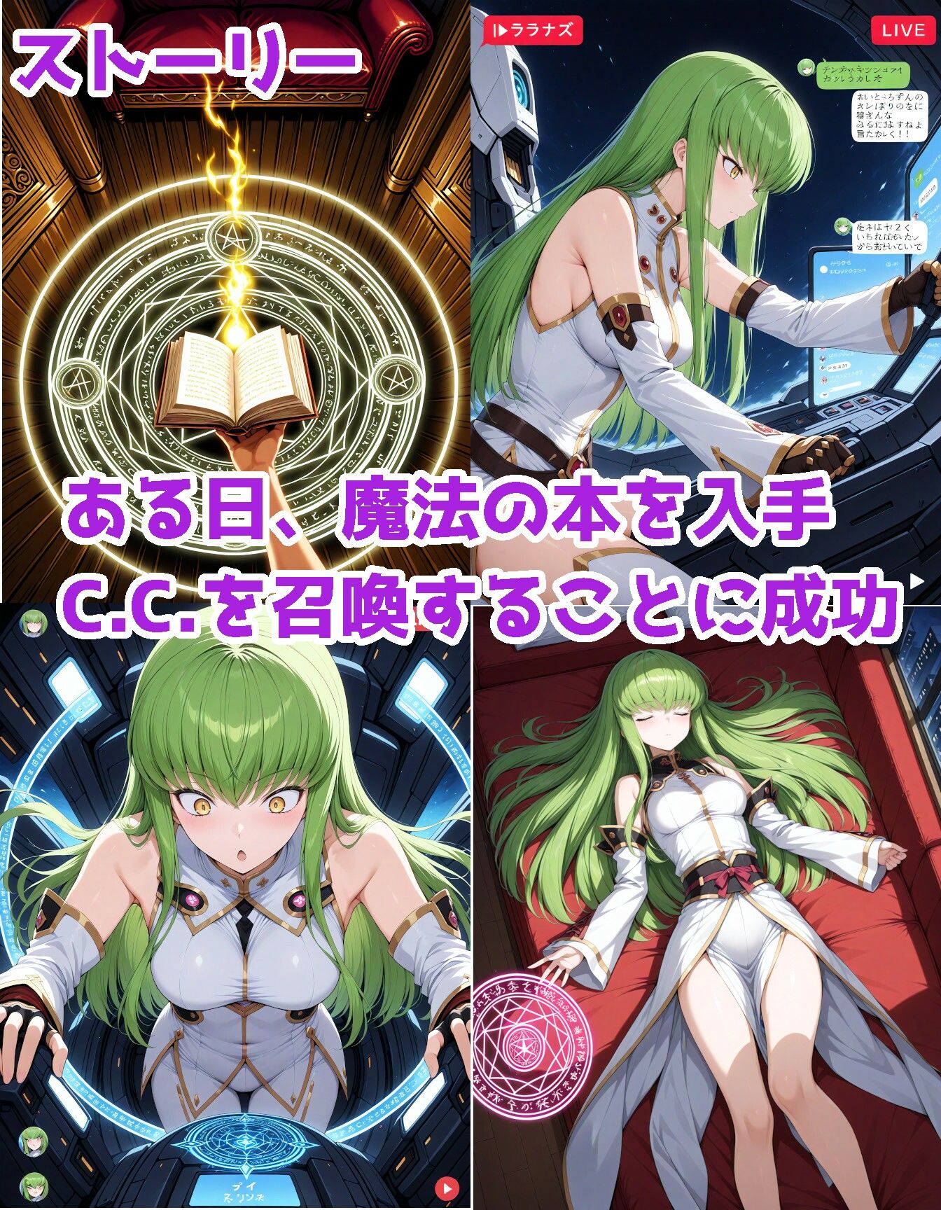 コー〇ギアス 黒の騎士団を召喚できた！ サンプル1ページ目