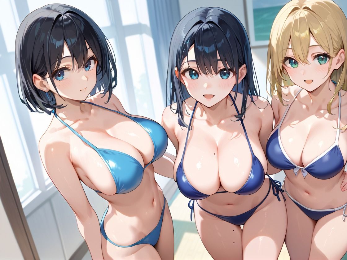 水着ハーレムしよっ！ サンプル2ページ目