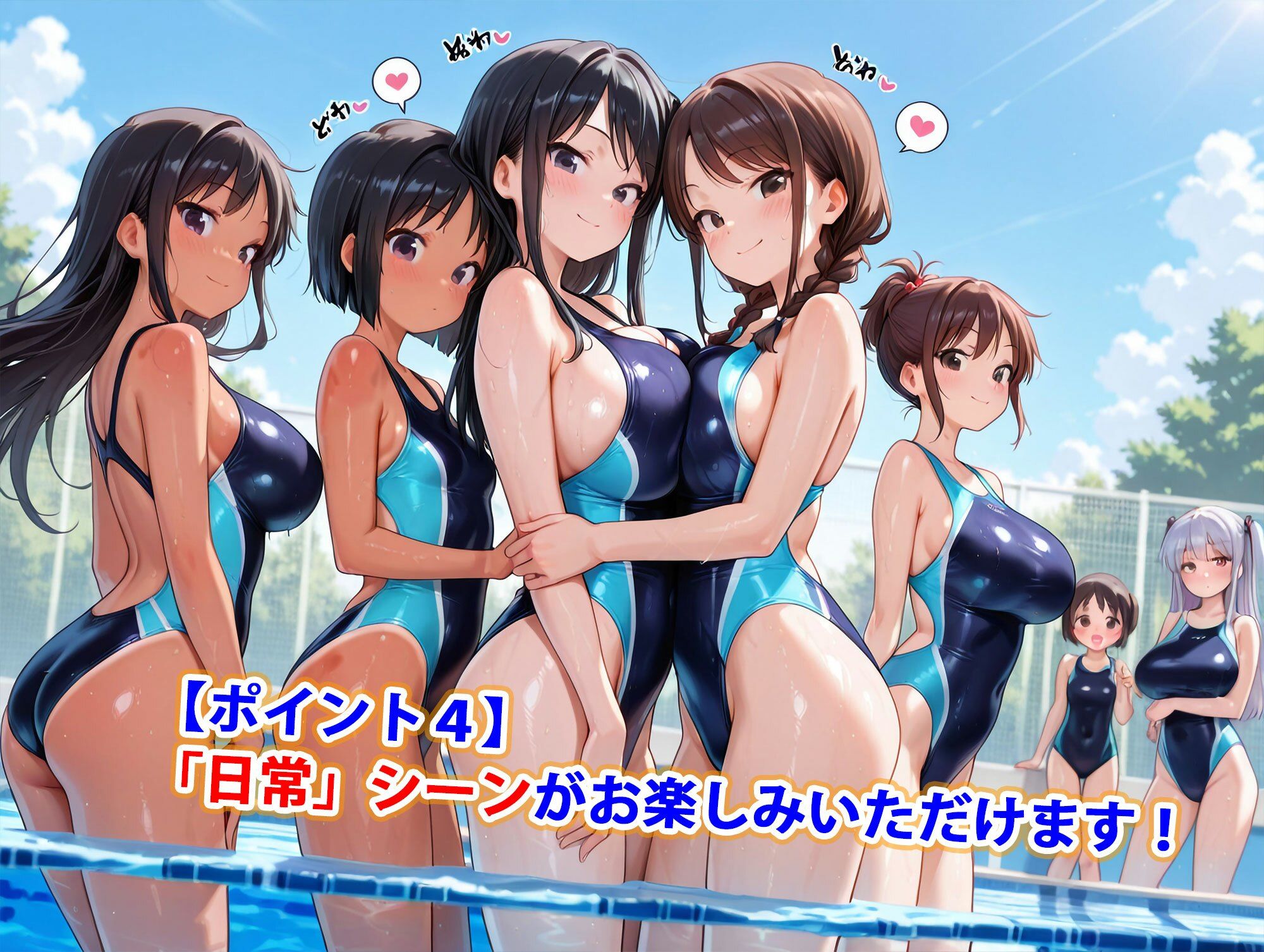 真巨乳ハーレム学園水泳部の競泳水着女子編 サンプル5ページ目