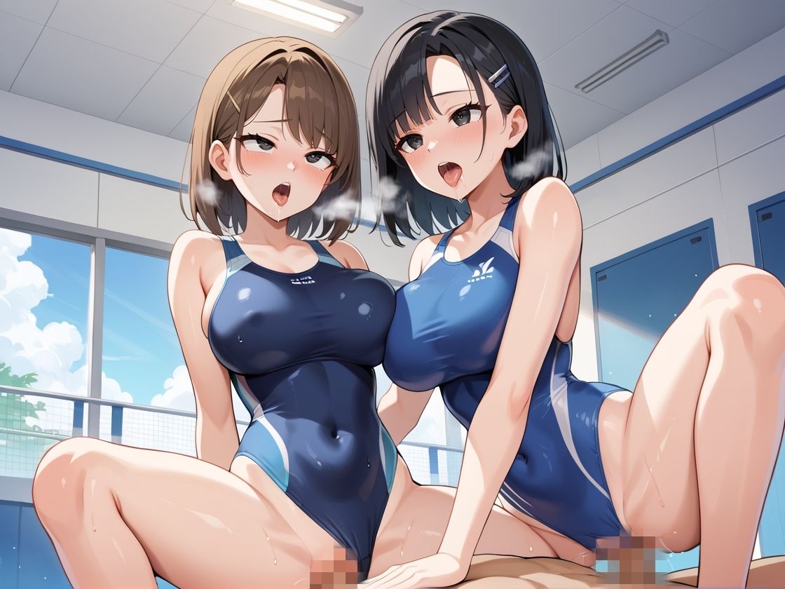 爆乳水泳部の夏合宿で、監督・コーチ・男子水泳部員と大乱交！ サンプル5ページ目