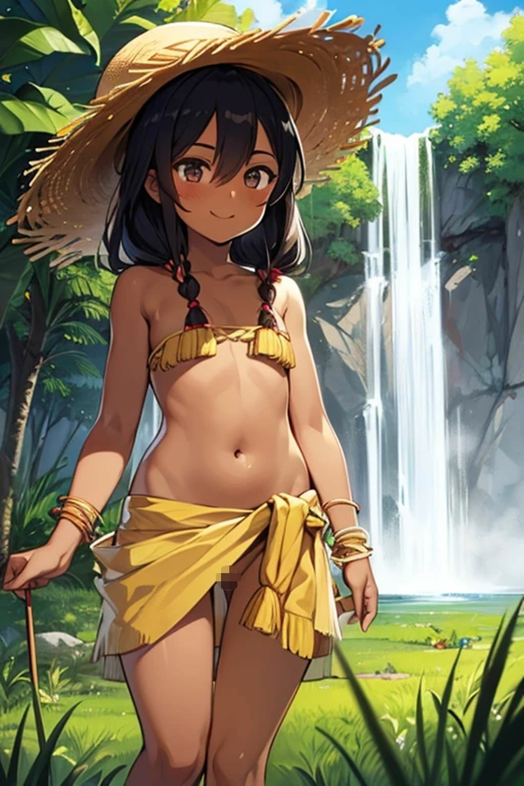 漂着したら褐色の女の子しかいない島だった サンプル6ページ目