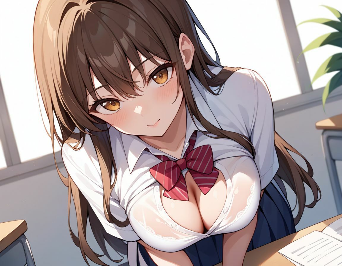 巨乳生徒に理性崩壊 サンプル1ページ目