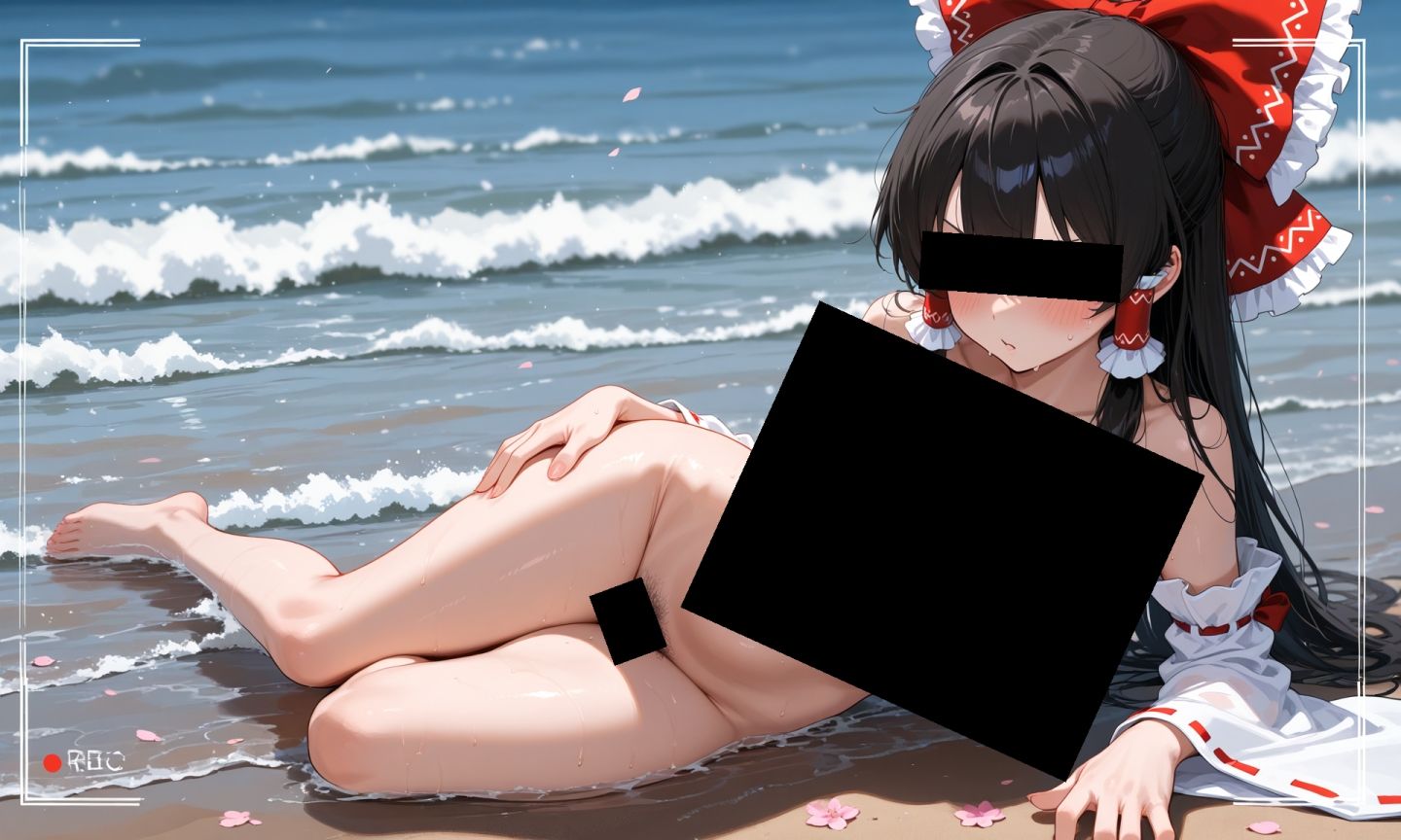 魔理沙は霊夢のえっちな写真を撮りたいようです。vol.28〜春の嵐の朝の海編〜 サンプル1ページ目