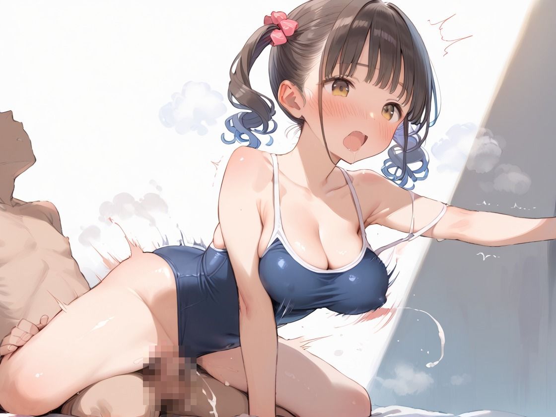 巨乳水着女子校生を絶倫チ◯ポで種付け交尾 サンプル5ページ目