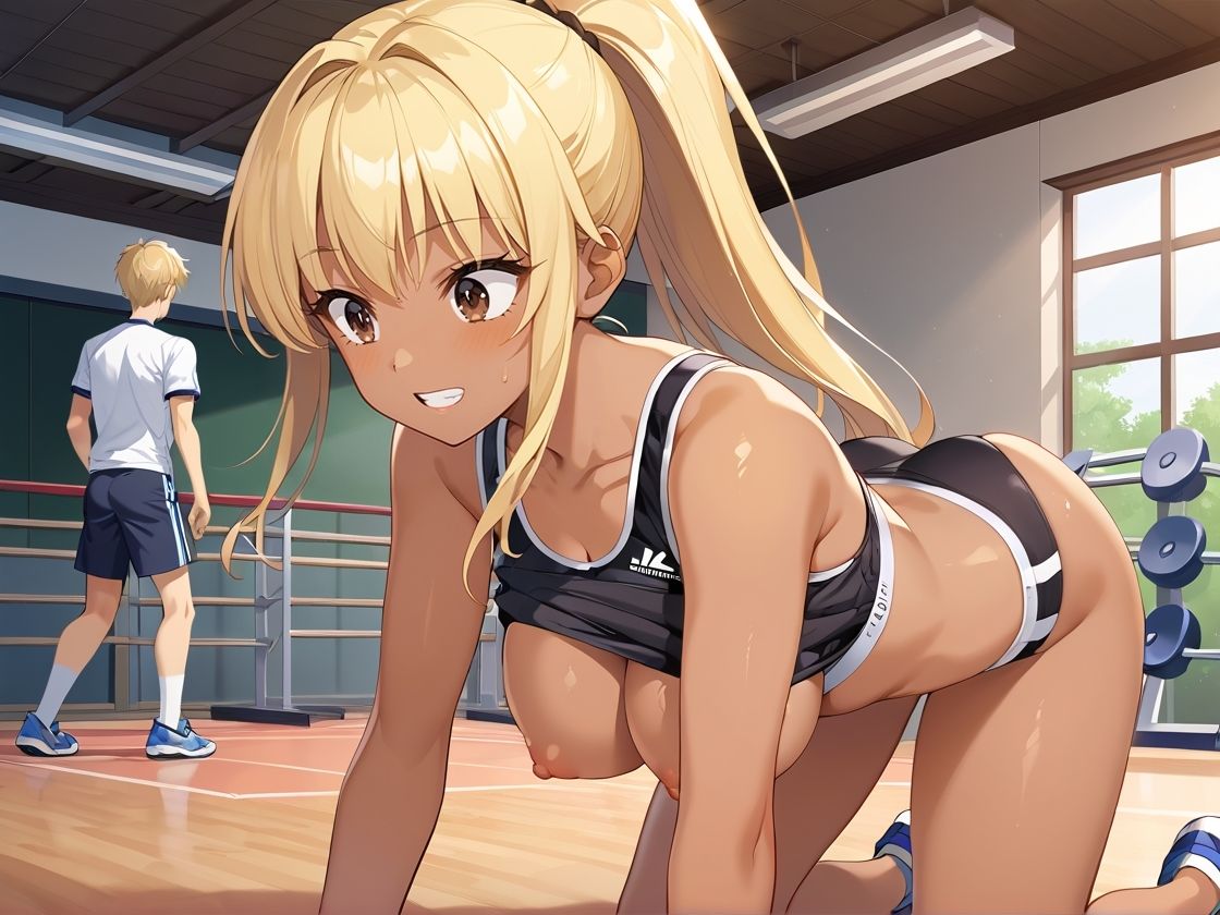 陸上部の爆乳ギャルと練習後に汗だくセックスしました サンプル4ページ目