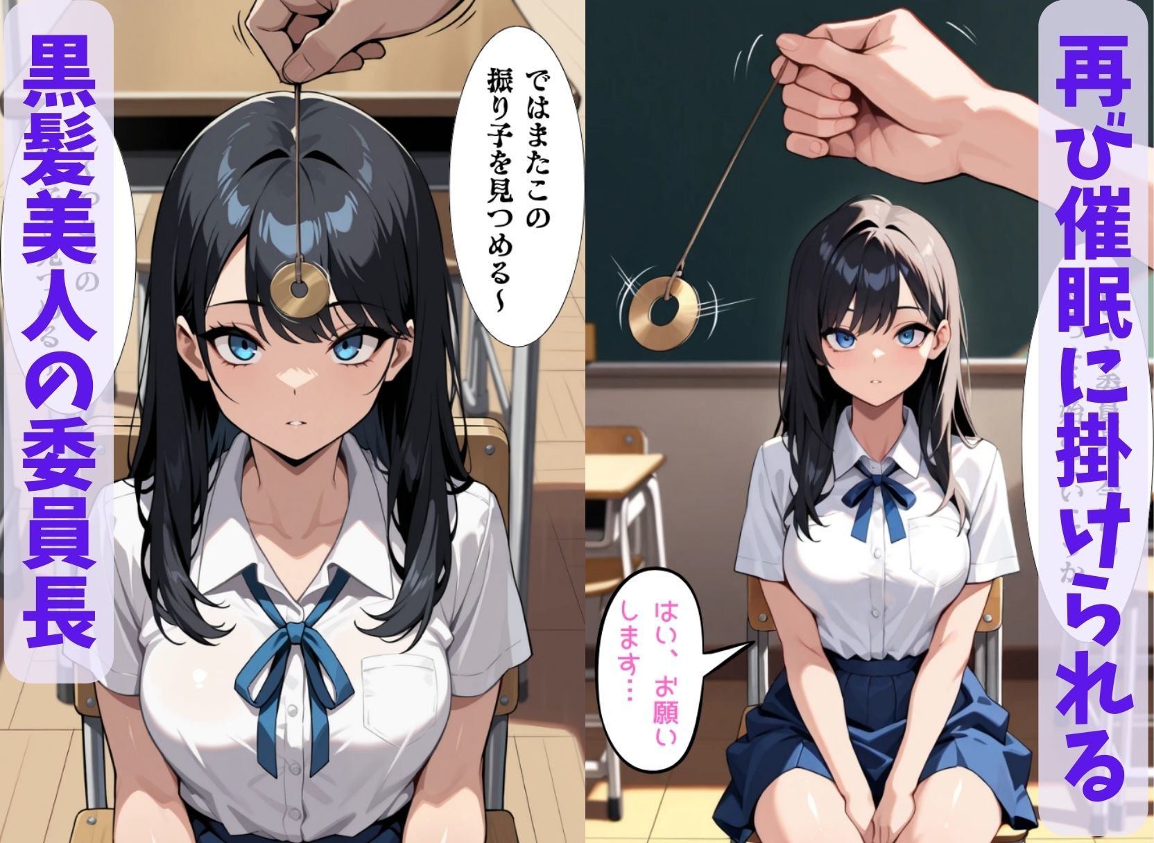 委員長は僕の催◯ドール2  時間停止・無意識プレイ編  〜トランス暗示で言いなりの操り人形にマインドコントロール〜 サンプル1ページ目