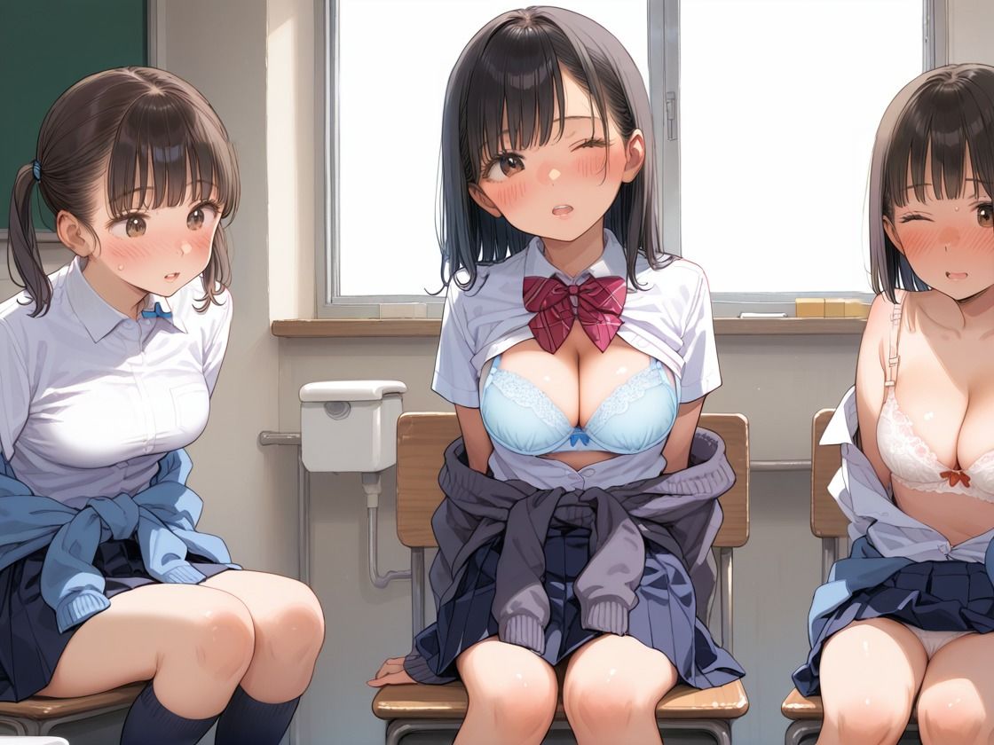 女子校生ハーレムで僕の精子が搾り取られる件 サンプル6ページ目