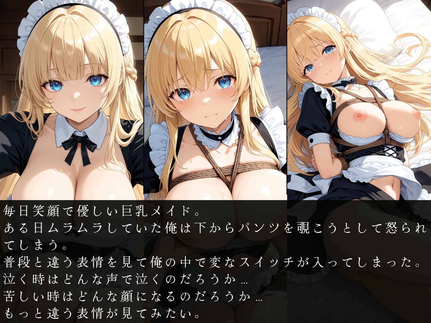 壊された日常〜巨乳メイドを緊縛生ハメ調教〜 サンプル1ページ目