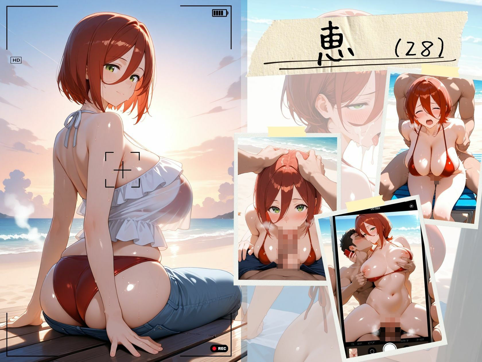 4人の爆乳人妻とどエロい水着で汗だくSEX サンプル3ページ目