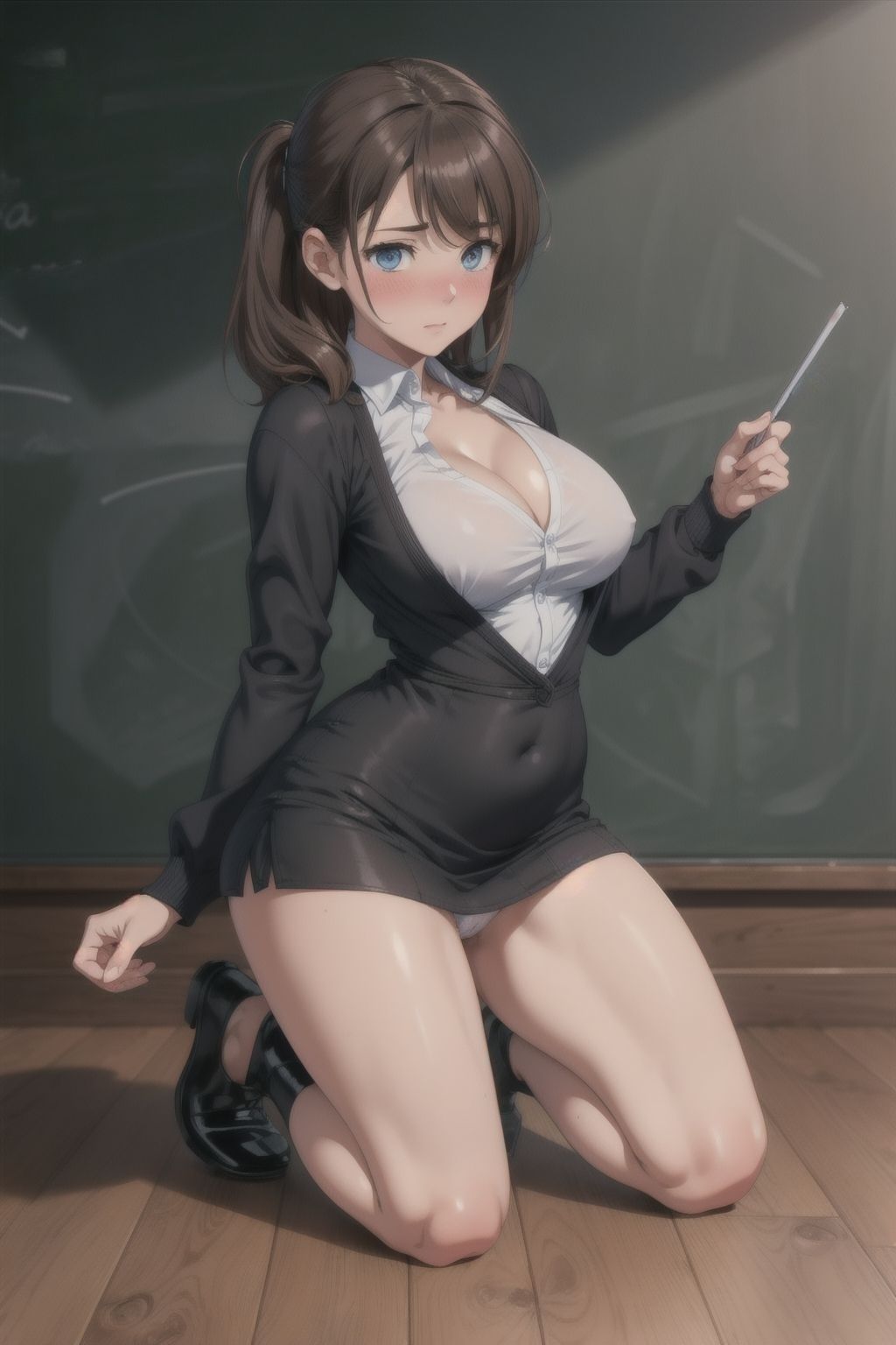 むちむち茶髪教師 サンプル1ページ目