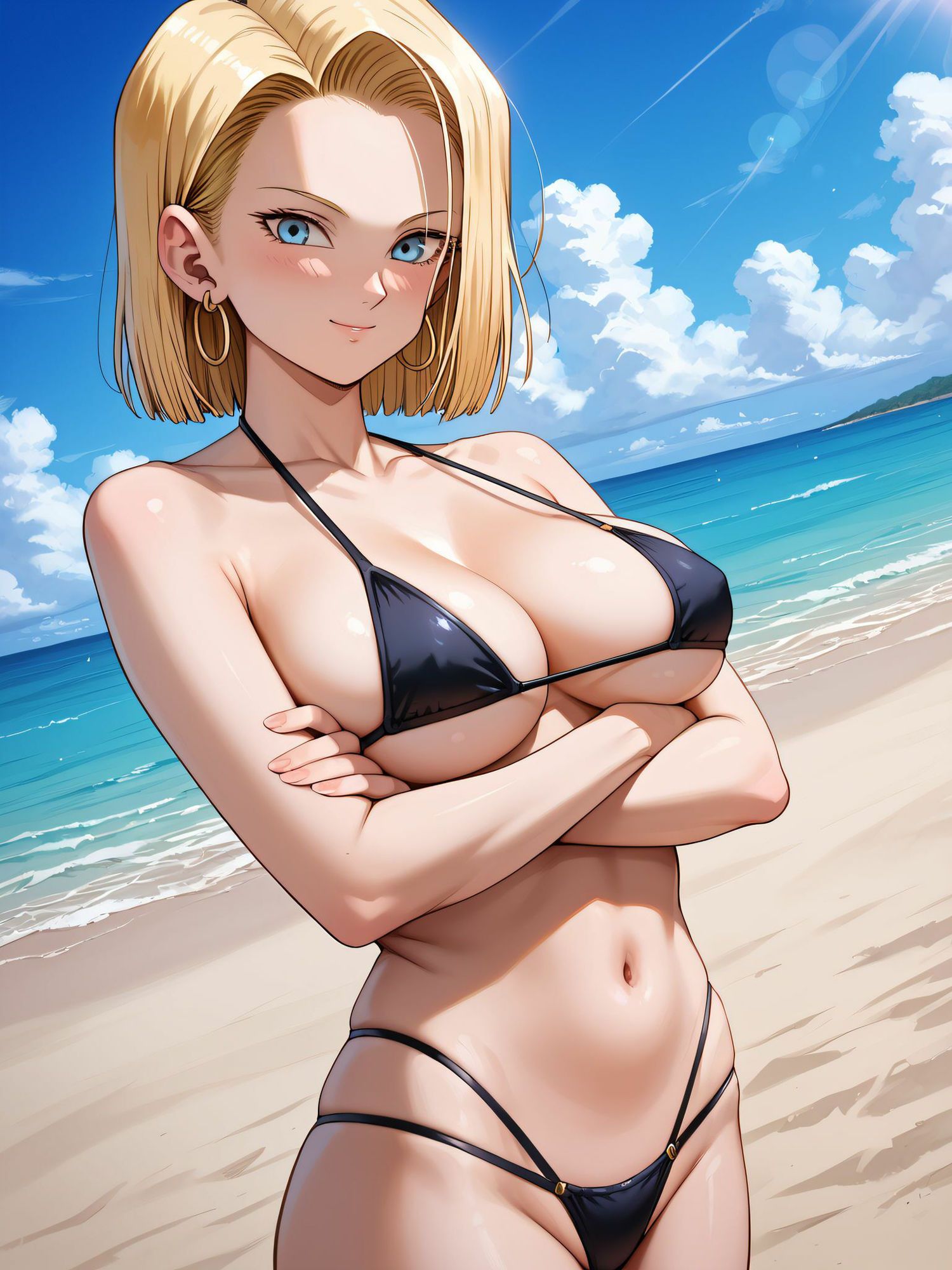 人妻18号のえちえちビーチ サンプル1ページ目