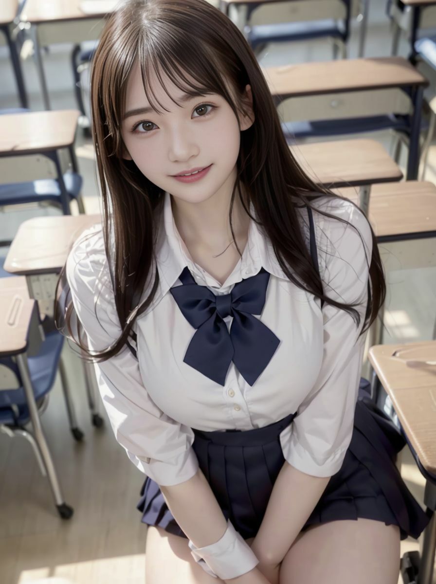 【実写系・AI生成】女子校生の学園ライフ、全部見せます！朋美ちゃん編 サンプル1ページ目
