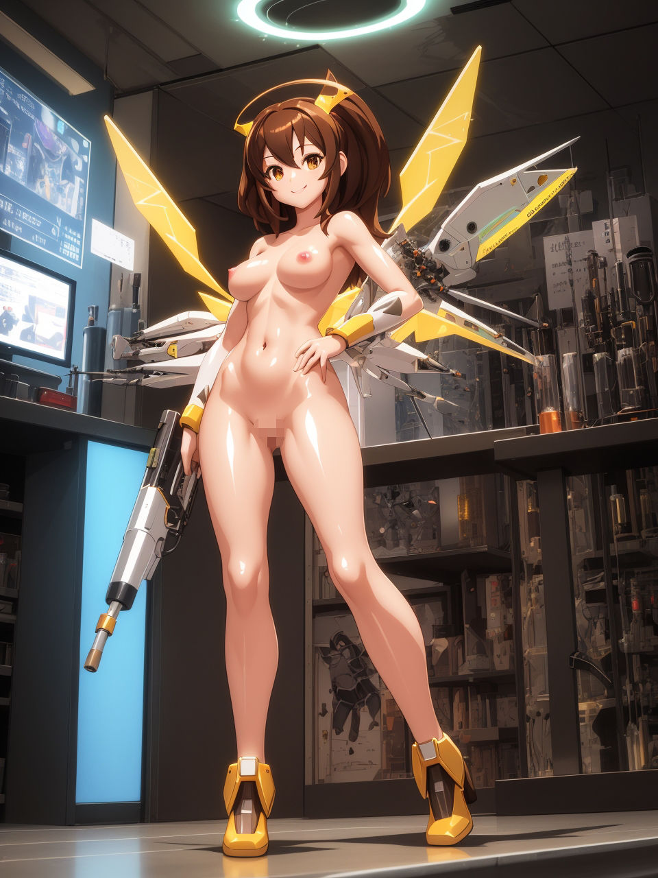 メカニカルな美少女たち（ヌード編）〜AIイラスト集〜 サンプル3ページ目