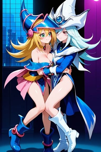 ブ◯マジ・ガールとサ◯レント・マジシャン百合プレイ サンプル1ページ目
