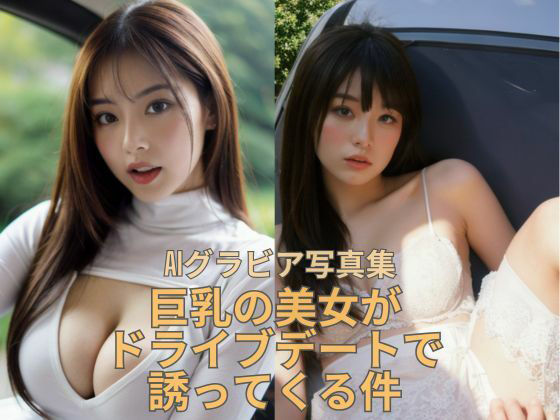 AIグラビア写真集   巨乳の美女がドライブデートで誘ってくる件